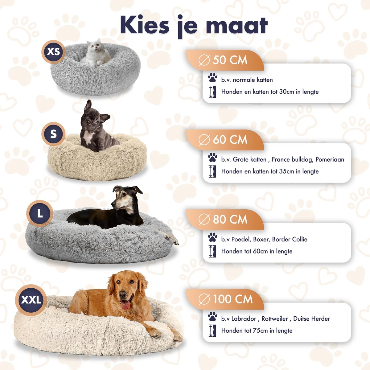 Pet Perfect Donut Hondenmand XXL - 100cm - Fluffy Hondenkussen - Hondenbed - Créme/Bruin 10 Pet Perfect Donut Hondenmand XXL - 100cm - Fluffy Hondenkussen - Hondenbed - Créme/Bruin - Afbeelding 8