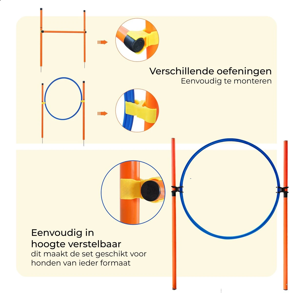 AYOO Agility Voor De Hond - Honden Agility Set - Honden Training - Honden Behendigheid Set - Honden Parcours - Training Huisdieren - Tunnel - Slalom - Horde - Draagzak - 21 Delig - GRATIS Speeltouw 6 AYOO Agility Voor De Hond - Honden Agility Set - Honden Training - Honden Behendigheid Set - Honden Parcours - Training Huisdieren - Tunnel - Slalom - Horde - Draagzak - 21 Delig - GRATIS Speeltouw - Afbeelding 4