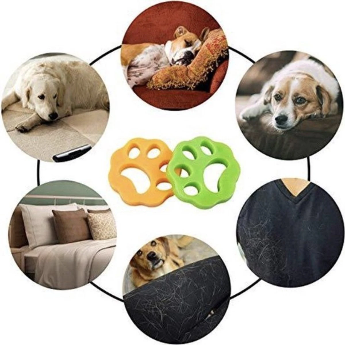 ALG-Shop - Haarverwijderaar Voor Huisdieren - 2 Stuks - Wasmachine Reiniger - Hondenhaar Verwijderaar Voor Wasmachine En Droger - Pluispootjes 5 ALG-Shop - Haarverwijderaar Voor Huisdieren - 2 Stuks - Wasmachine Reiniger - Hondenhaar Verwijderaar Voor Wasmachine En Droger - Pluispootjes - Afbeelding 3