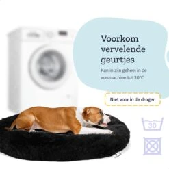 All 4 Pets Supply® Hondenmand Donut - Maat M - Geschikt Voor Honden Tot 50 Cm - Hondenkussen - Zwart -Hondenserie Winkel 1200x1200 96