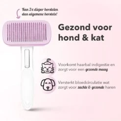 Lubadoo® - Kattenborstel - Hondenborstel - Kattenkam - Kattenhaar - Hondenhaar - Huisdierhaar Verwijderaar - Haarverwijderaar Voor Huisdieren - Langharig - Kortharig - Roze -Hondenserie Winkel 1200x1200 977