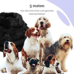 All 4 Pets Supply® Hondenmand Donut - Maat M - Geschikt Voor Honden Tot 50 Cm - Hondenkussen - Zwart -Hondenserie Winkel 1200x1200 98