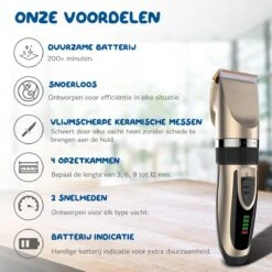 Pawwy Dieren Tondeuse Set Draadloos Voor Honden En Katten – Voor Dikke Vacht - Hondentondeuse – Hondentrimmer - Scheerapparaat - Goud -Hondenserie Winkel 1200x1200 987