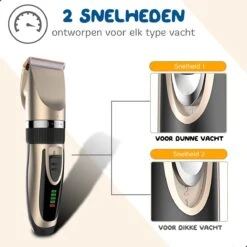 Pawwy Dieren Tondeuse Set Draadloos Voor Honden En Katten – Voor Dikke Vacht - Hondentondeuse – Hondentrimmer - Scheerapparaat - Goud -Hondenserie Winkel 1200x1200 988
