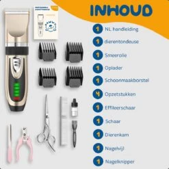 Pawwy Dieren Tondeuse Set Draadloos Voor Honden En Katten – Voor Dikke Vacht - Hondentondeuse – Hondentrimmer - Scheerapparaat - Goud -Hondenserie Winkel 1200x1200 992