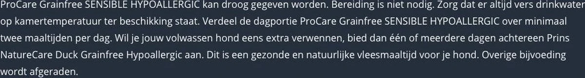 Prins Procare Graanvrij Sensible Hypoallergic - 12 KG 10 Prins Procare Graanvrij Sensible Hypoallergic - 12 KG - Afbeelding 8