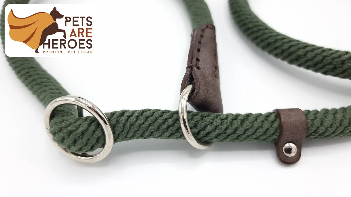 Sliplijn Met Stop - 1.2 Meter - Groen - Verstevigd - Roestvrij Staal - Verstelbaar - Hondenriem - Trainingslijn Voor Honden - Touw - Touwlijn - Lijn - Made In Portugal 5 Sliplijn Met Stop - 1.2 Meter - Groen - Verstevigd - Roestvrij Staal - Verstelbaar - Hondenriem - Trainingslijn Voor Honden - Touw - Touwlijn - Lijn - Made In Portugal - Afbeelding 3