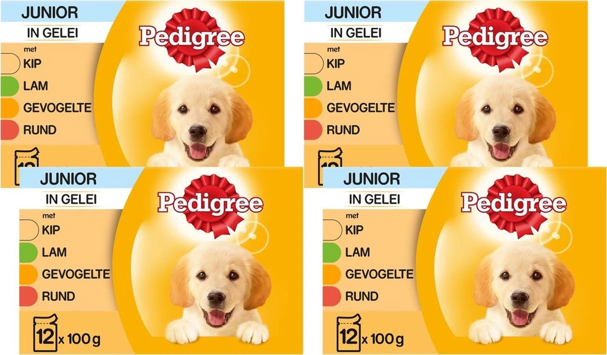 Pedigree Pouch Junior Multipack - Hondenvoer - 4 X 12x100 G 5 Pedigree Pouch Junior Multipack - Hondenvoer - 4 X 12x100 G - Afbeelding 3