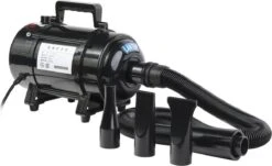 Hondenföhn/Waterblazer - Verstelbare Vermogen Standen (500W Tot 2400W) En Verstelbare Temperatuur - Zwart -Hondenserie Winkel 1200x733