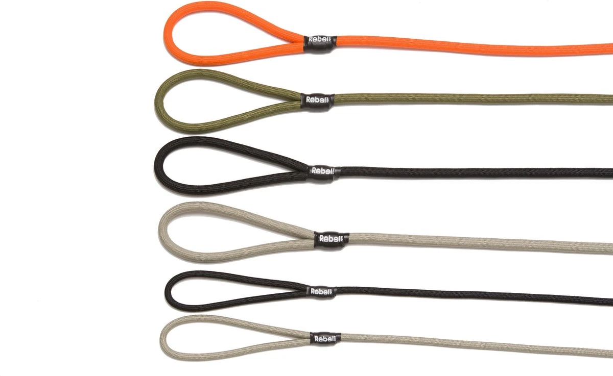 Rebel Petz - Honden Trainingslijn Met Halsband - Taupe, Zwart, Groen & Oranje - Maat Small Of Large - Kleur: Taupe, Maat: Large 11 Rebel Petz - Honden Trainingslijn Met Halsband - Taupe, Zwart, Groen & Oranje - Maat Small Of Large - Kleur: Taupe, Maat: Large - Afbeelding 9