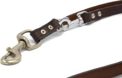 Verstelbare Trainingslijn Leer - 2 Meter - Bruin - Politielijn - Hondenriem - Hoge Kwaliteit Leer - Trainingslijn - Ambachtelijk Gemaakt In Portugal -Hondenserie Winkel 1200x768 4