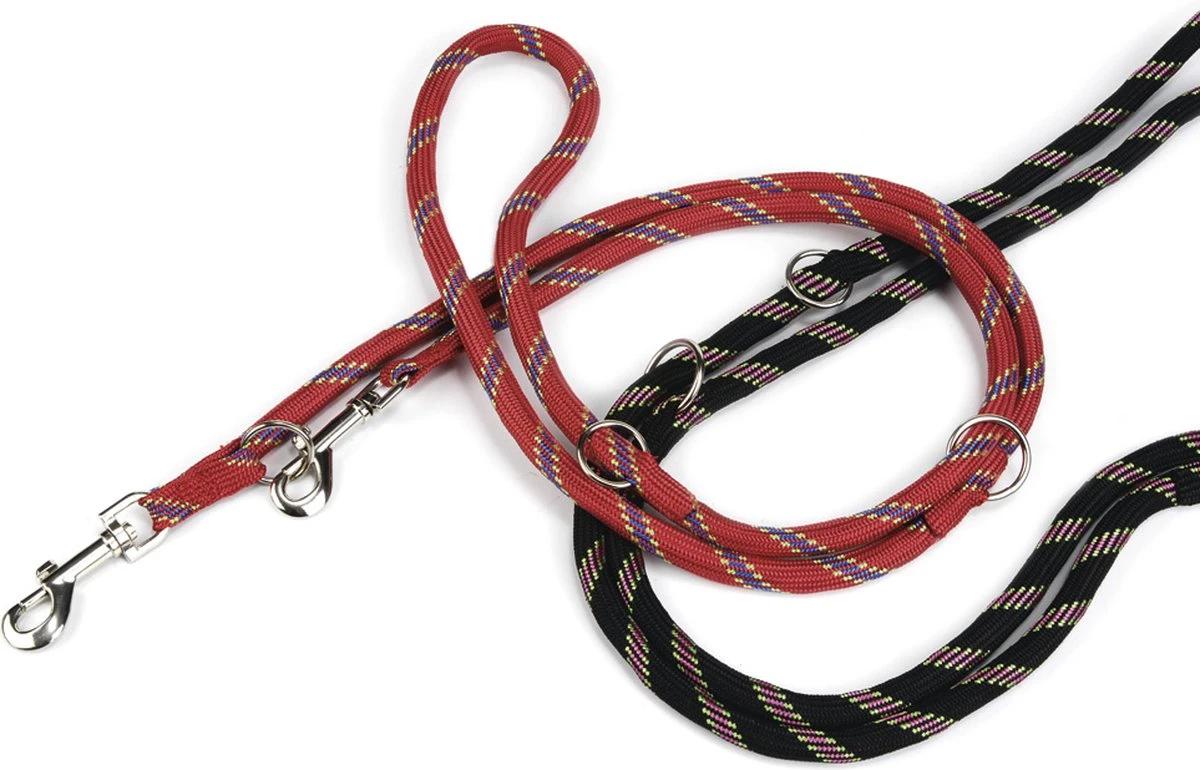 Beeztees - Hondenriem - Verstelbaar - Zwart - 200 Cm X 13 Mm