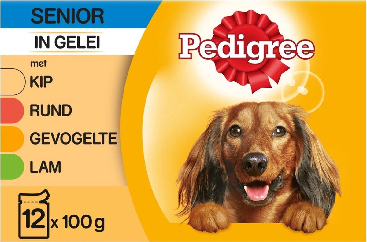 Pedigree Multipack Maaltijdzakjes Senior 12 X 100 Gr 3 Pedigree Multipack Maaltijdzakjes Senior 12 X 100 Gr