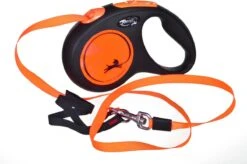 Flexi New Neon Tape - Hondenriem - Zwart/Oranje - M - 5 M - (<25 Kg) -Hondenserie Winkel 1200x797 9