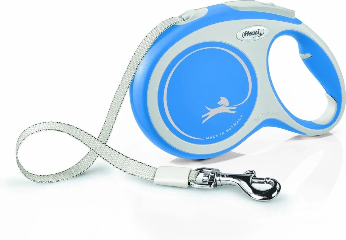 Flexi Rollijn New Comfort Tape L 8 M - Hondenriem - Blauw&Lichtgrijs 3 Flexi Rollijn New Comfort Tape L 8 M - Hondenriem - Blauw&Lichtgrijs