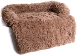 Dogs&Co Zachte Fluffy Hondenmat Voor Bank Maat L Khaki 120x90cm - Hondenmand -Hondenserie Winkel 1200x858