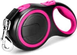 IGOODS - Uitlaatriem - Honden Riem - Katten Riem - Uitlaatriem Voor Dieren - Rollijn - 5 Meter Lang Roze