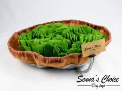Senna's Choice® - XL Snuffelmat Groen/Bruin - Hondenspeelgoed - Antischrok - 45 Cm - Voerbak - Denkspelletje