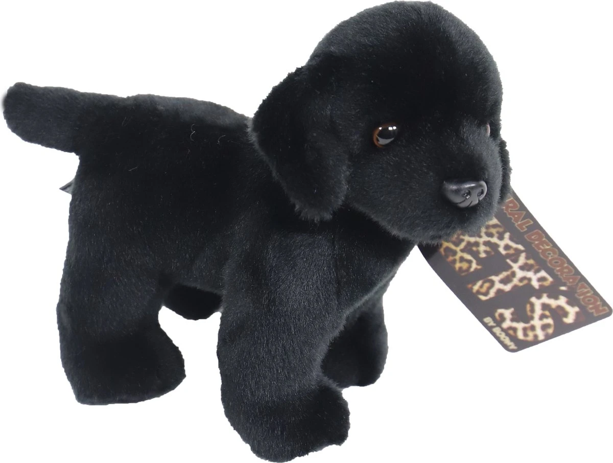 Boony - Natural Decoration - Labrador Pluche Staand - Zwart - 20 Cm 3 Boony - Natural Decoration - Labrador Pluche Staand - Zwart - 20 Cm