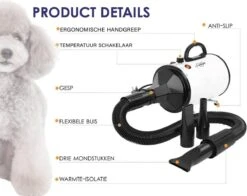 Forgoods Professionele Hondenfohn - Waterblazer Voor Honden - Hondenfohn Met 4 Opzetstukken - 2800W Verstelbaar Vermogen - Roze 14 Forgoods Professionele Hondenfohn - Waterblazer Voor Honden - Hondenfohn Met 4 Opzetstukken - 2800W Verstelbaar Vermogen - Roze -Hondenserie Winkel 1200x954 1