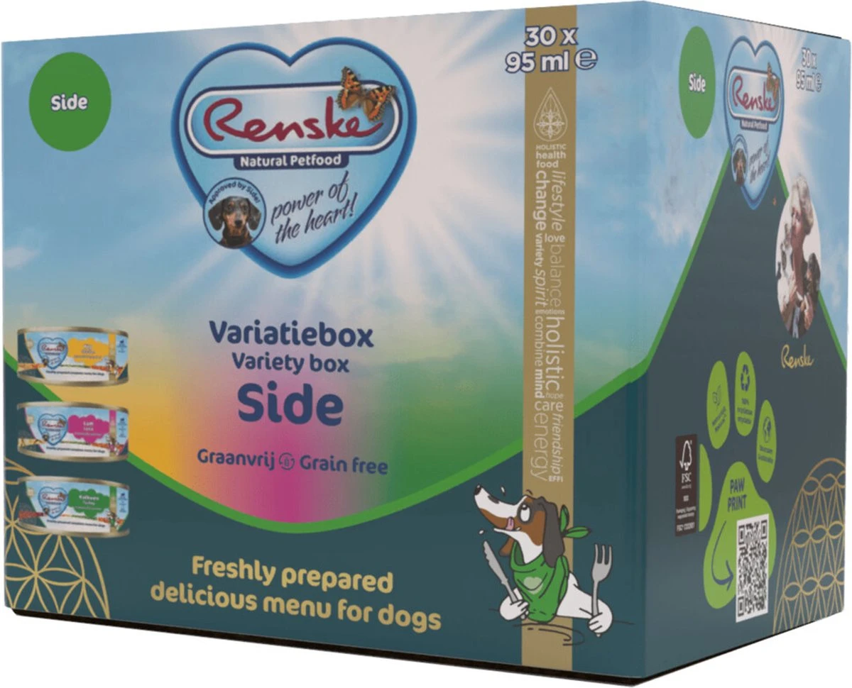 Renske Vers Hond Variatiebox Side Graanvrij 30 X 95 Ml 4 Renske Vers Hond Variatiebox Side Graanvrij 30 X 95 Ml - Afbeelding 2