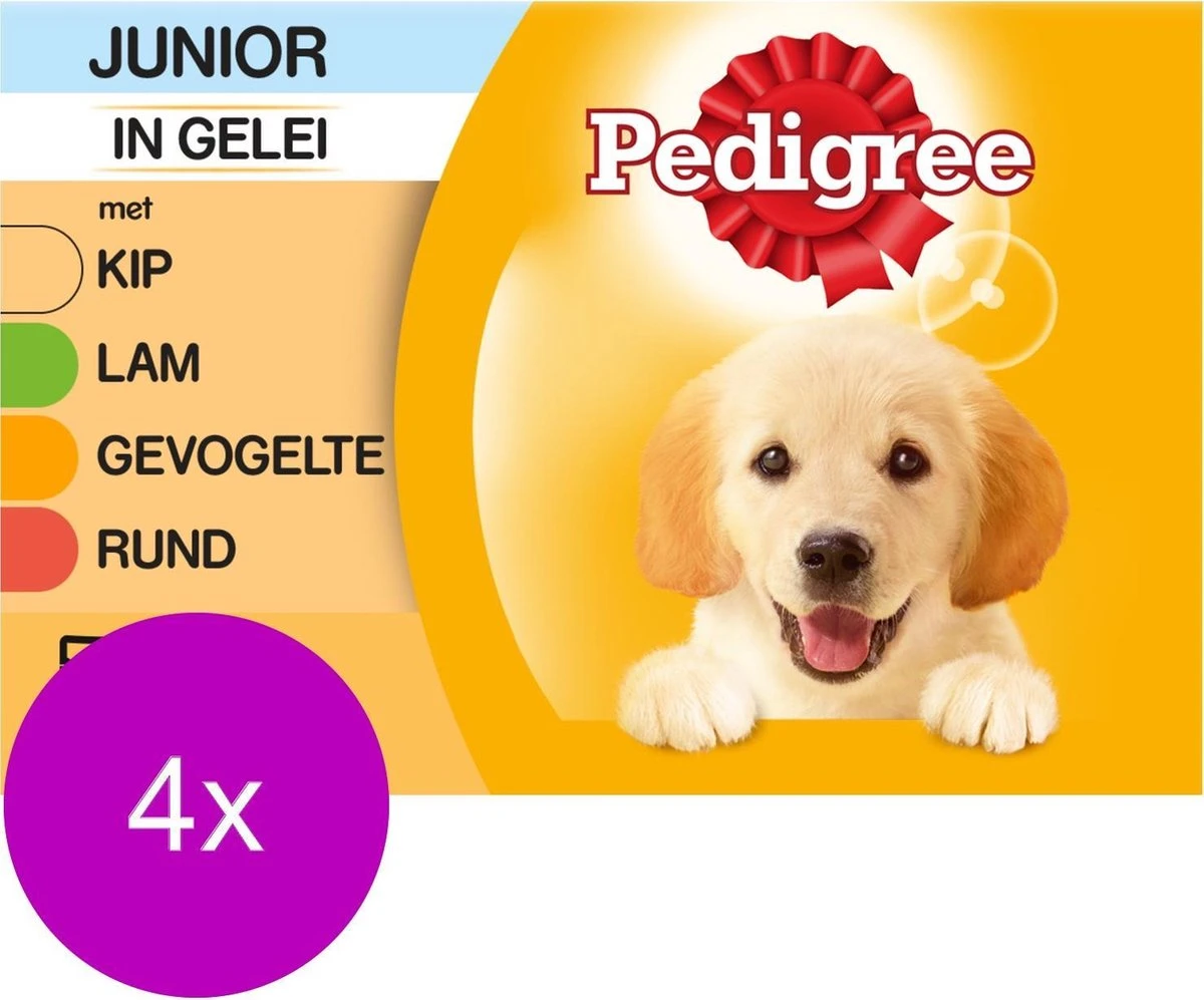 Pedigree Pouch Junior Multipack - Hondenvoer - 4 X 12x100 G 3 Pedigree Pouch Junior Multipack - Hondenvoer - 4 X 12x100 G