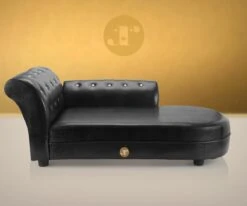 Roefie - Luxe Hondensofa CHIQUE - Zwart - Eco-leer -Hondenserie Winkel 1200x999 3
