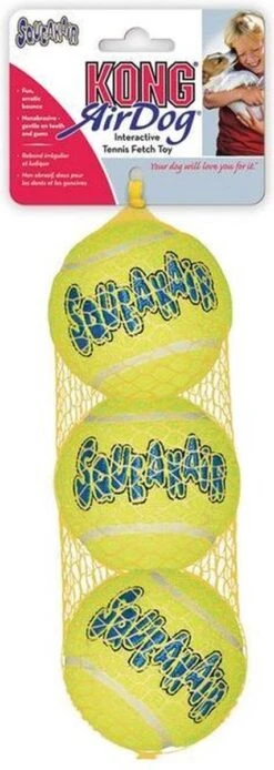 Kong Air Squacker Tennisbal - Hondenspeelgoed - Geel - M - Ø7,1 Cm -Hondenserie Winkel 427x1200