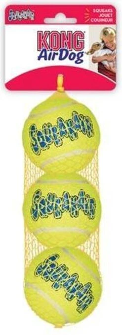 Kong Air Squacker Tennisbal - Hondenspeelgoed - Geel - M - Ø7,1 Cm -Hondenserie Winkel 440x1200