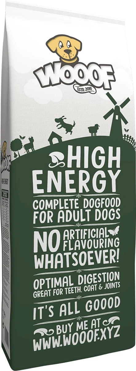 WOOOF High Energy 18KG - Geperst Hondenvoer - Geperste Hondenbrokken - Droogvoer 11 WOOOF High Energy 18KG - Geperst Hondenvoer - Geperste Hondenbrokken - Droogvoer - Afbeelding 9