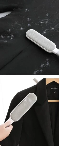 IGOODS - Pet Hair Remover - Hond & Kat Roller Brush - Dubbelzijdig Bont Ontharingsgereedschap Met Zelfreinigende Basis - Reismaatborstel - Voor Kleding - Bank - Tapijt - Autostoel GRIJS -Hondenserie Winkel 488x1200 1