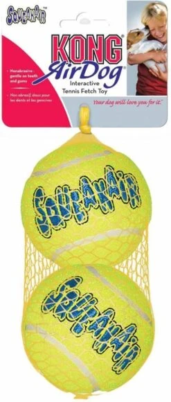 Kong Air Squacker Tennisbal - Hondenspeelgoed - Geel - M - Ø7,1 Cm -Hondenserie Winkel 511x1200
