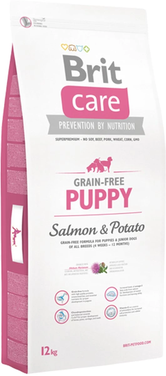 Brit Care Grain Free Puppy Salmon & Potato 12 Kg - Hond 6 Brit Care Grain Free Puppy Salmon & Potato 12 Kg - Hond - Afbeelding 4