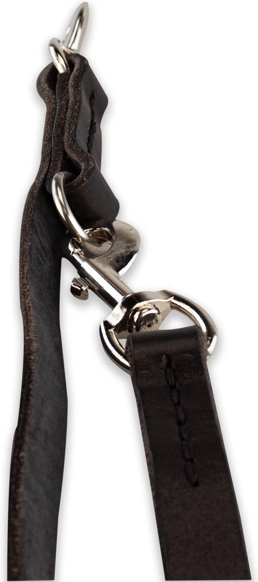 Multifunctionele Hondenriem - 220cm - Zwart - Leren Hondenriem - 100% Volnerfleer - Hondenriem Leer - Leiband Hond 6 Multifunctionele Hondenriem - 220cm - Zwart - Leren Hondenriem - 100% Volnerfleer - Hondenriem Leer - Leiband Hond - Afbeelding 4