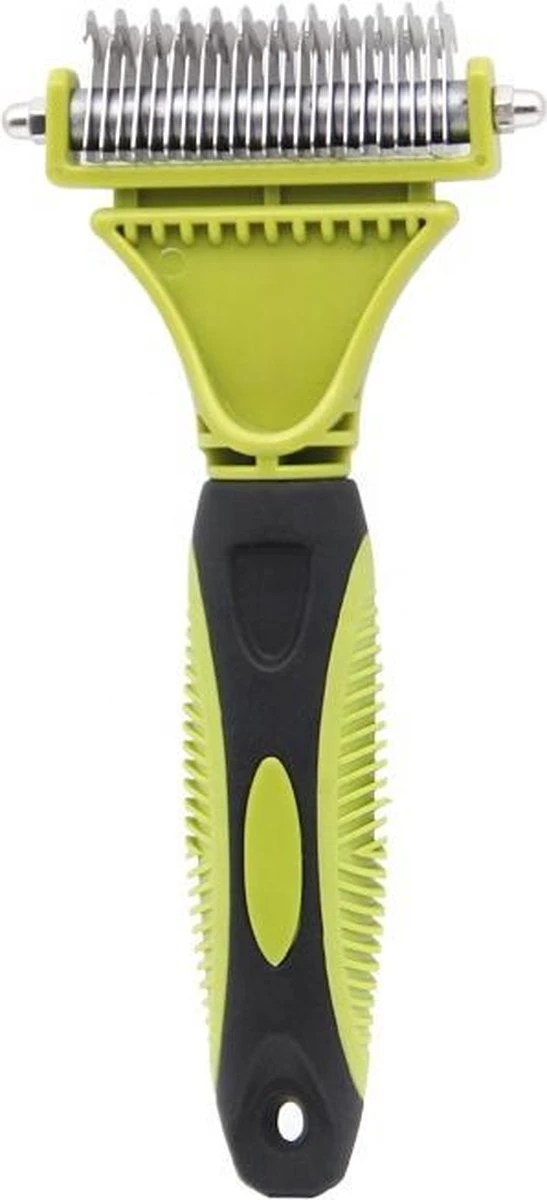 Hondenborstel - Dubbelzijdig Ontharing Tool - Herbruikbare Honden & Kattenvachtkam - Huisdier Grooming - 1 Stuk - Groen 5 Hondenborstel - Dubbelzijdig Ontharing Tool - Herbruikbare Honden & Kattenvachtkam - Huisdier Grooming - 1 Stuk - Groen - Afbeelding 3