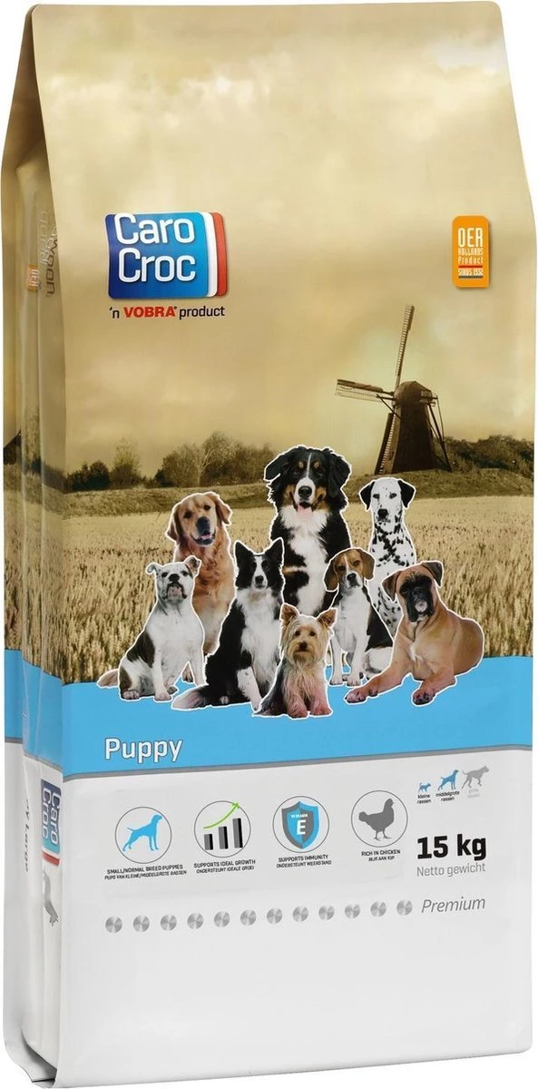 Carocroc Premium Puppy 28/18 15 Kg Met Gratis Rocco Sticks 3 Carocroc Premium Puppy 28/18 15 Kg Met Gratis Rocco Sticks