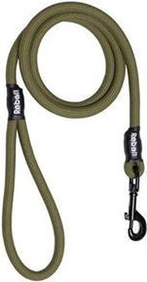 Rebel Petz - Sterke Gevlochten Hondenlijn Van Touw - Kleur: Groen, Maat: Large