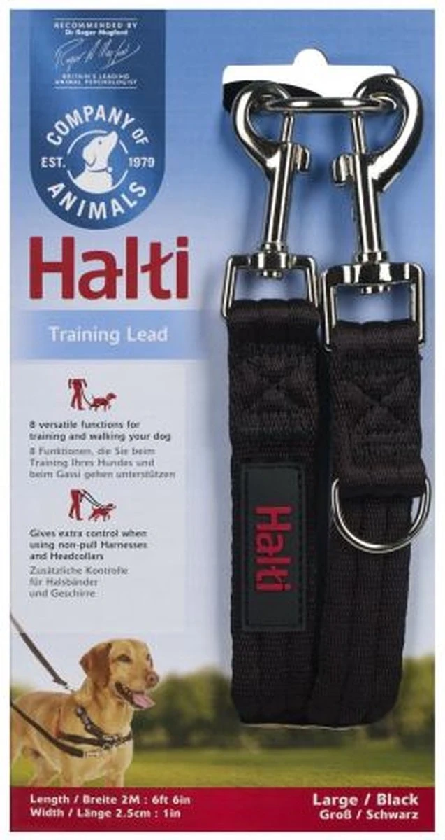 Company Of Animals Halti Trainingslijn - Large - 2 Meter - Verstelbaar - Zwart 15 Company Of Animals Halti Trainingslijn - Large - 2 Meter - Verstelbaar - Zwart - Afbeelding 13