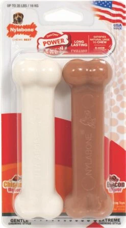 Nylabone Dura Chew Twin Pack Bacon & Chicken Bone Wolf 10 Nylabone Dura Chew Twin Pack Bacon & Chicken Bone Wolf -Hondenserie Winkel 661x1200 1