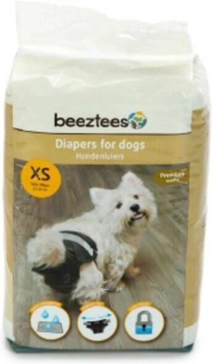 Beeztees - Hondenluier - Zwart - XS - 22ST 4 Beeztees - Hondenluier - Zwart - XS - 22ST - Afbeelding 2