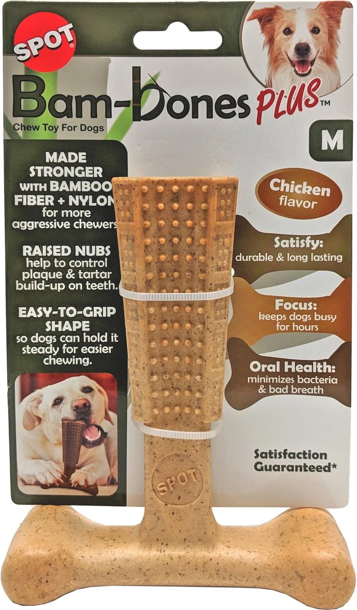 Spot Bam-Bones Plus Easy Grip - Veilig Kauwbot Voor Honden - Speciaal Voor Sterke Kauwers - Verzorgt Het Gebit Van De Hond - Rund Of Kip - S/M/L - Maat: Large, Smaak: Kip 5 Spot Bam-Bones Plus Easy Grip - Veilig Kauwbot Voor Honden - Speciaal Voor Sterke Kauwers - Verzorgt Het Gebit Van De Hond - Rund Of Kip - S/M/L - Maat: Large, Smaak: Kip - Afbeelding 3
