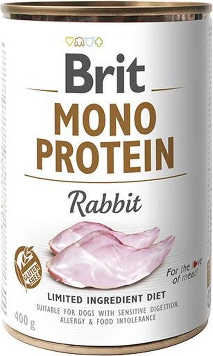 BRIT Mono Protein Rabbit - Hondenvoer - 6 X 400 G 3 BRIT Mono Protein Rabbit - Hondenvoer - 6 X 400 G