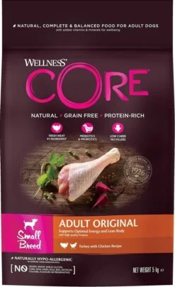 Wellness Core Grain Free Dog Small Breed Adult Original - Hondenvoer - Kalkoen Kip 5 Kg