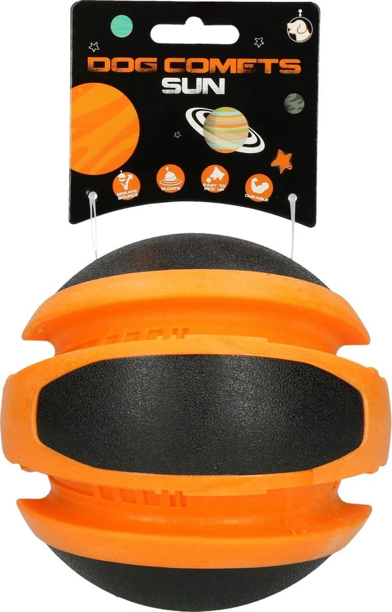 Dog Comets Sun Extreem Sterke Hondenbal - Gemaakt Van TPR Rubber – Gebruiksvriendelijk Hondenspeeltje – Drijvende Hondenbal – Geschikt Voor (middelgrote) Honden – Duurzaam Hondenspeeltje - Oranje 3 Dog Comets Sun Extreem Sterke Hondenbal - Gemaakt Van TPR Rubber – Gebruiksvriendelijk Hondenspeeltje – Drijvende Hondenbal – Geschikt Voor (middelgrote) Honden – Duurzaam Hondenspeeltje - Oranje
