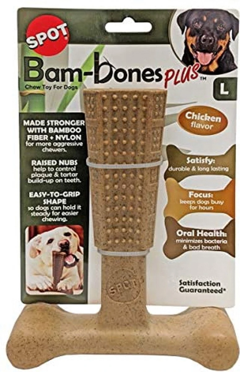 Spot Bam-Bones Plus Easy Grip - Veilig Kauwbot Voor Honden - Speciaal Voor Sterke Kauwers - Verzorgt Het Gebit Van De Hond - Rund Of Kip - S/M/L - Maat: Large, Smaak: Kip 3 Spot Bam-Bones Plus Easy Grip - Veilig Kauwbot Voor Honden - Speciaal Voor Sterke Kauwers - Verzorgt Het Gebit Van De Hond - Rund Of Kip - S/M/L - Maat: Large, Smaak: Kip
