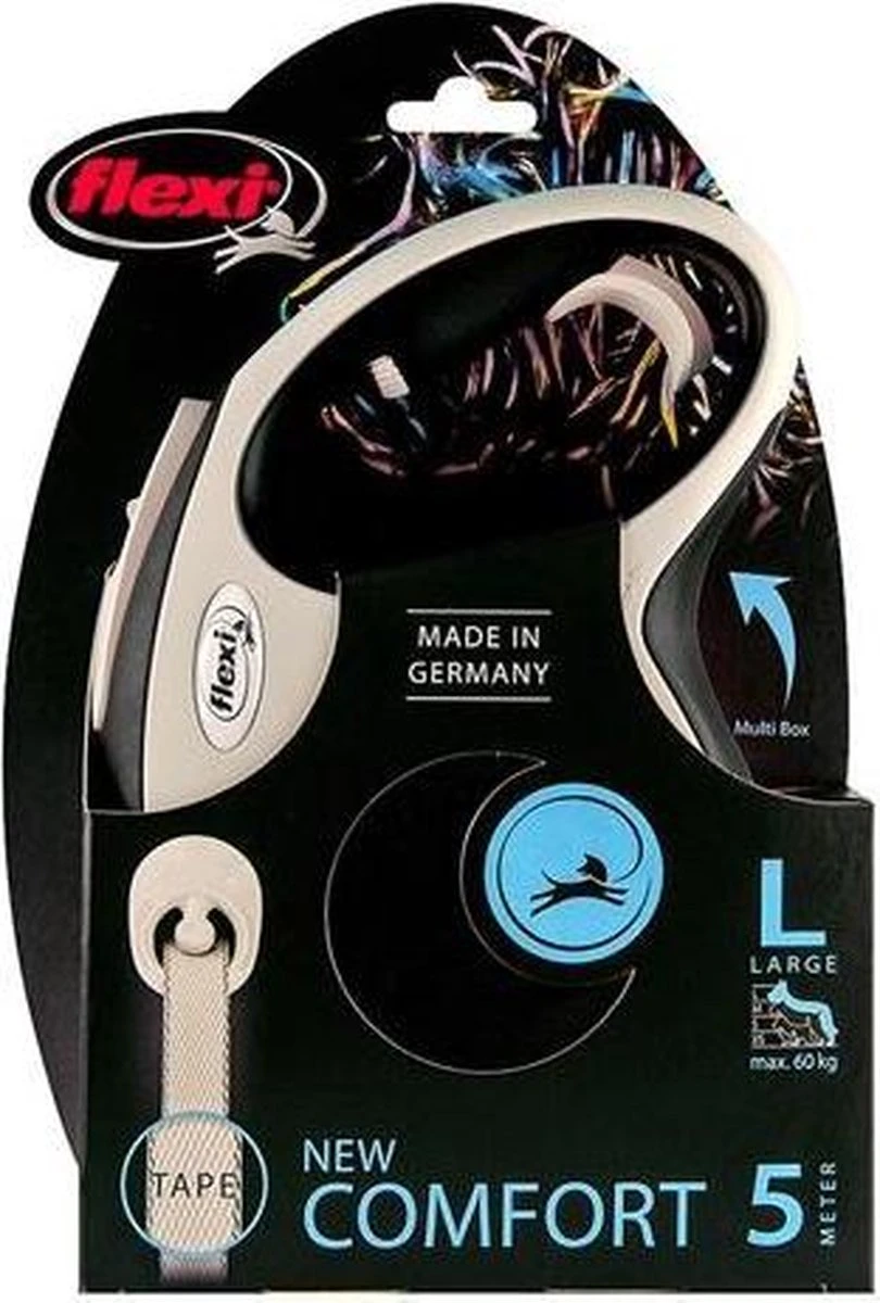 Flexi Rollijn New Comfort Tape L 8 M - Hondenriem - Zwart&Lichtgrijs 14 Flexi Rollijn New Comfort Tape L 8 M - Hondenriem - Zwart&Lichtgrijs - Afbeelding 12