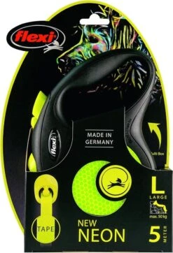 Flexi New Neon Tape - Hondenriem - Geel/Zwart - L - 5 M - (<50 Kg) -Hondenserie Winkel 819x1200 4