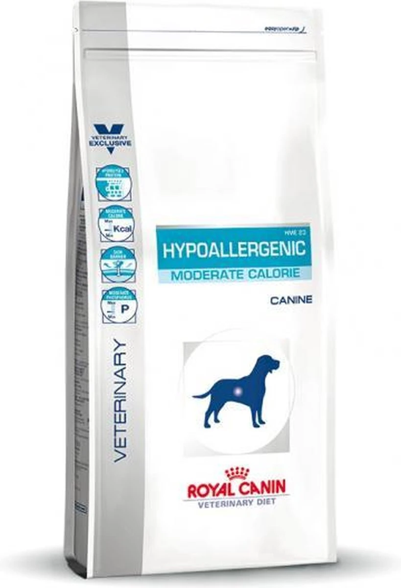 Royal Canin Hypoallergenic Moderate Calorie - Hondenvoer - 14 Kg 16 Royal Canin Hypoallergenic Moderate Calorie - Hondenvoer - 14 Kg - Afbeelding 14