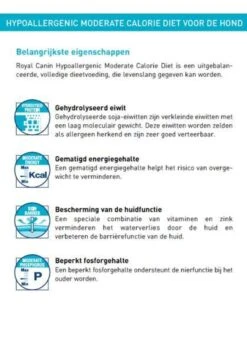 Royal Canin Hypoallergenic Moderate Calorie - Hondenvoer - 14 Kg 20 Royal Canin Hypoallergenic Moderate Calorie - Hondenvoer - 14 Kg -Hondenserie Winkel 838x1200