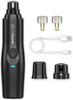 PetGoods Elektrische Nagel Vijl Voor Huisdieren - Incl. 2 Vijlen - Honden/Katten/Dieren - Draadloos